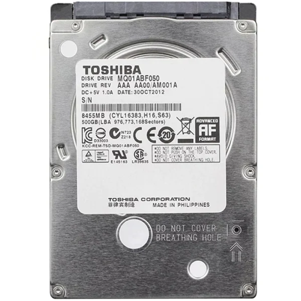Toshiba 500GB 2.5 inch