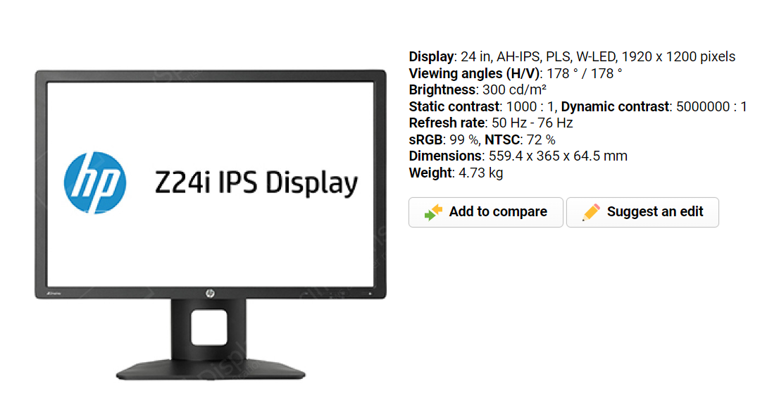 HP Z24I 24" Monitor 