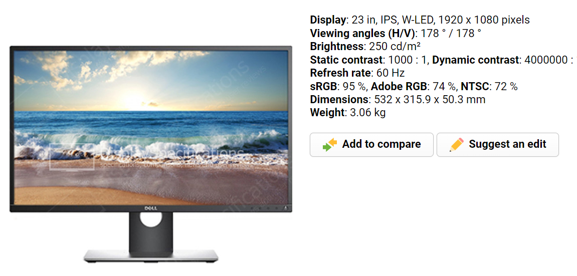 Dell 23 Monitor-P2319H